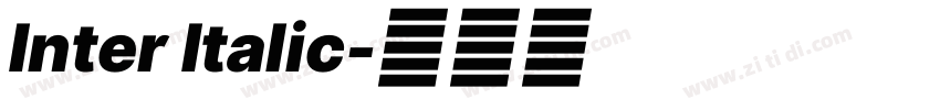 Inter Italic字体转换